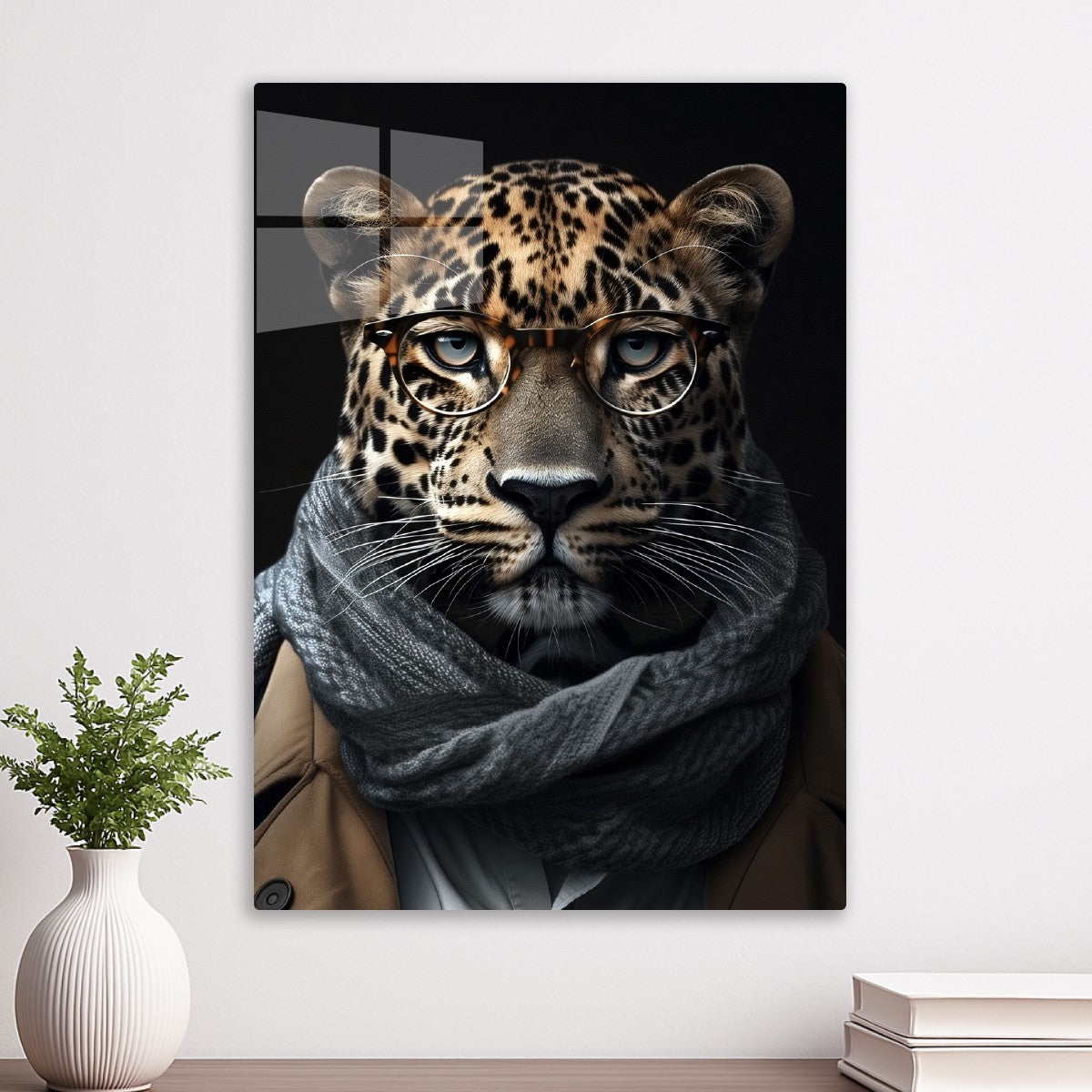 Leopard with a scarf