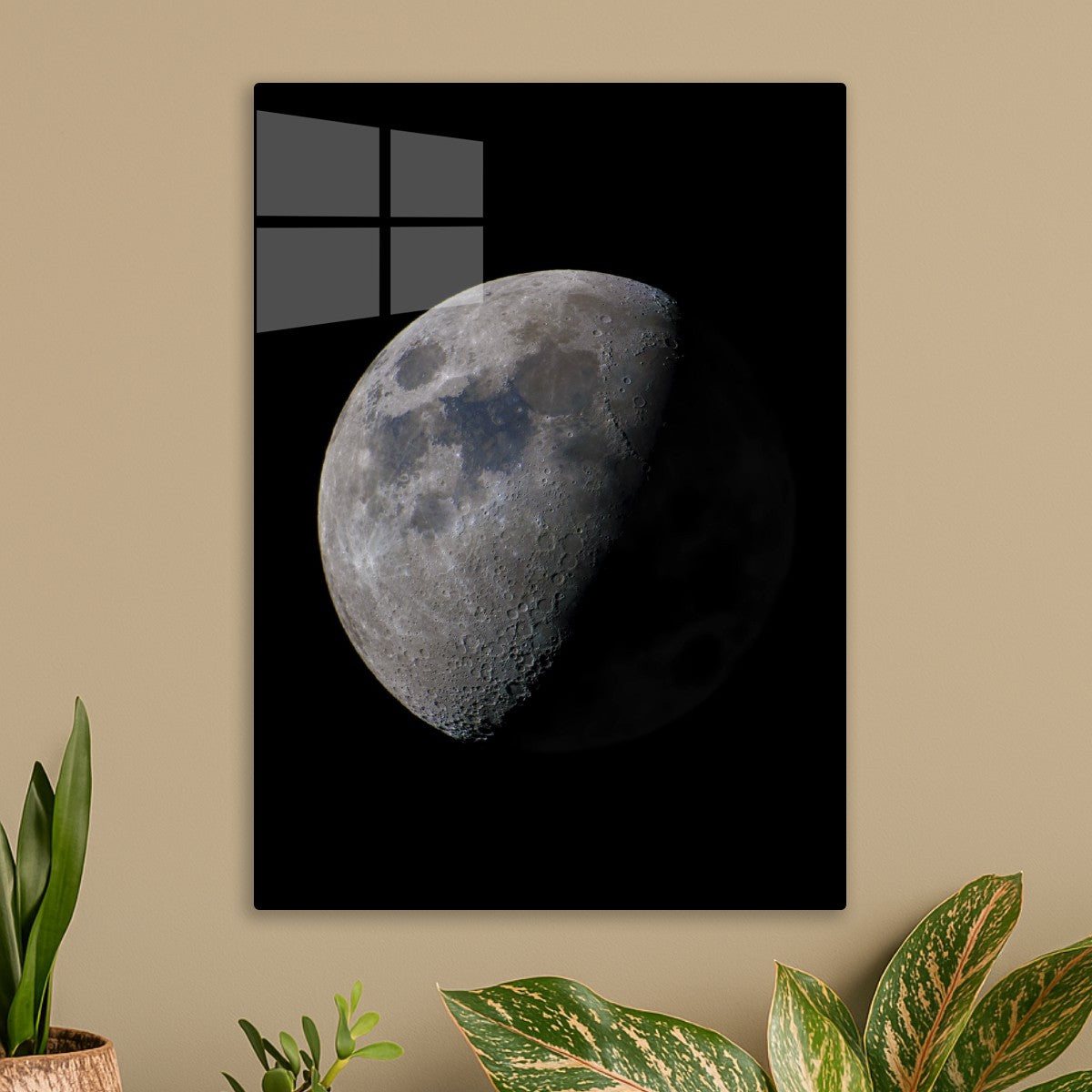 Moon and space galaxy