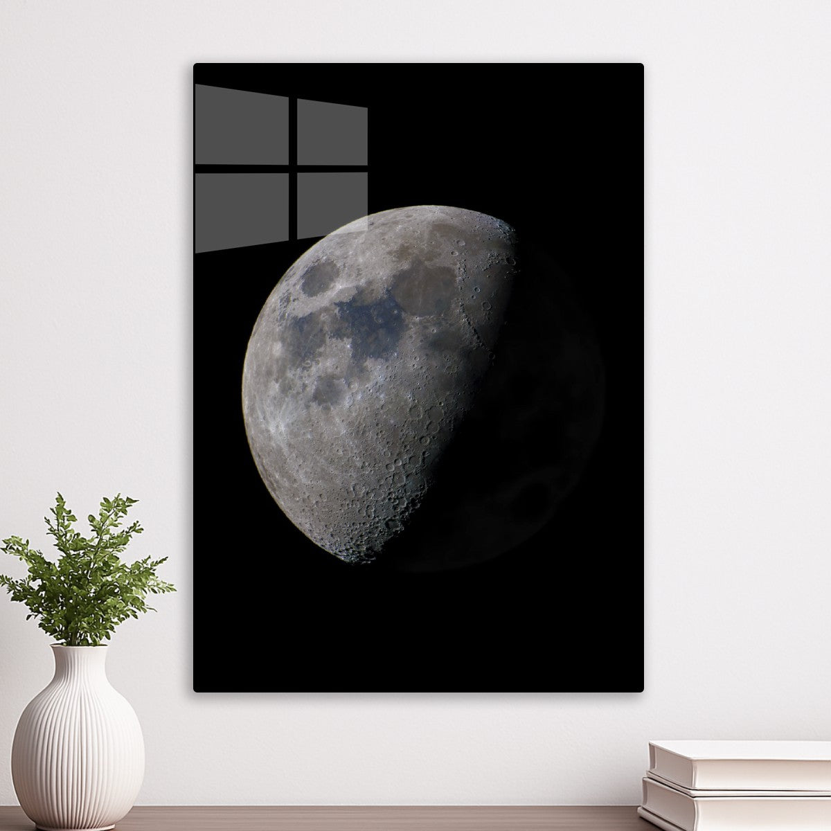 Moon and space galaxy