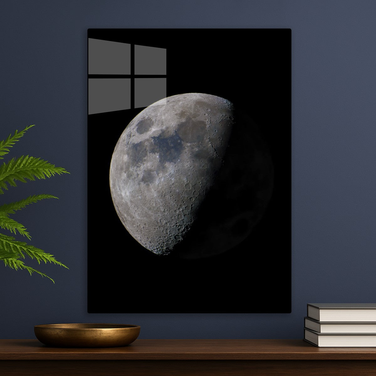 Moon and space galaxy