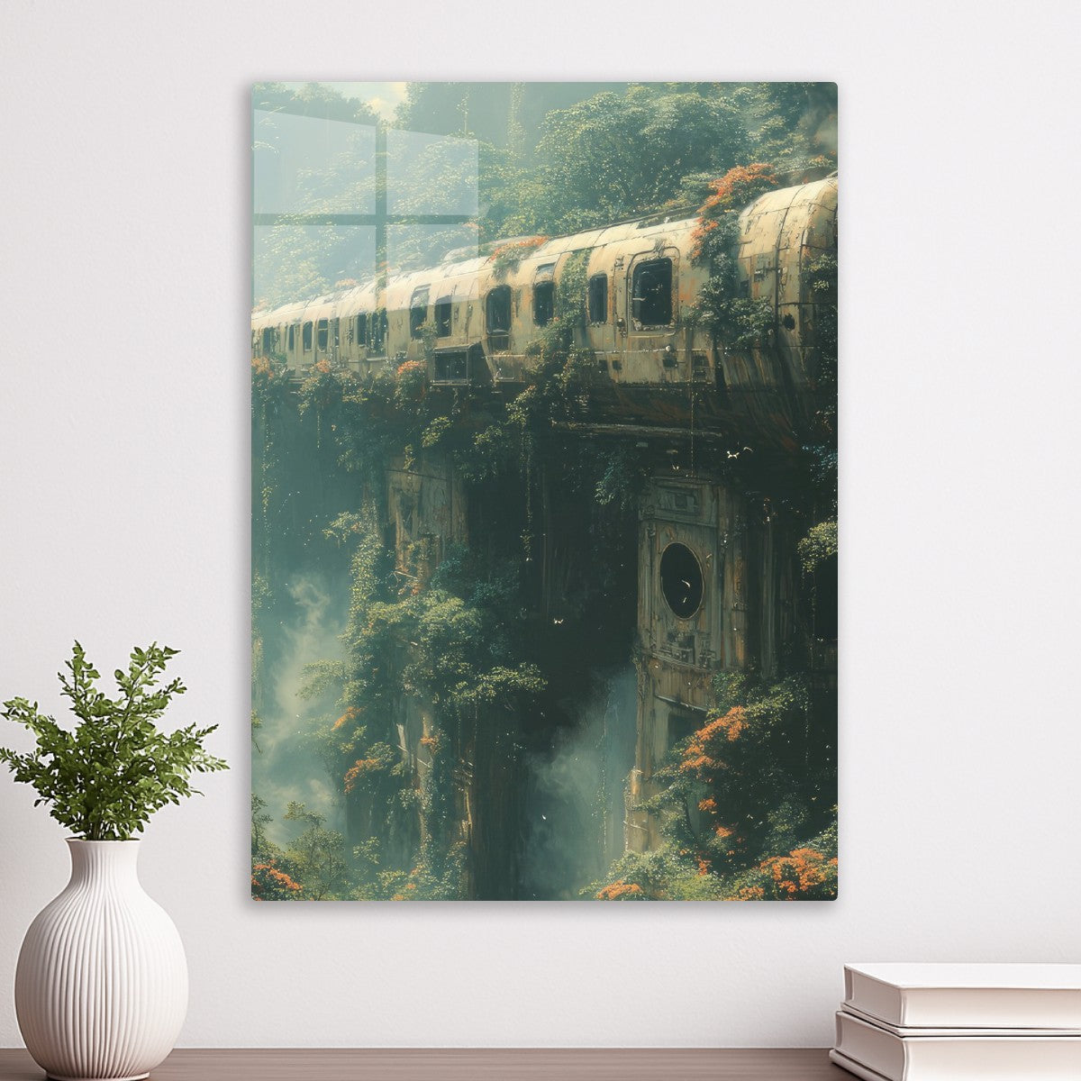 Abandoned Train Above the Jungle