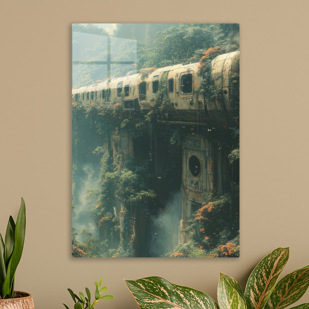 Abandoned Train Above the Jungle