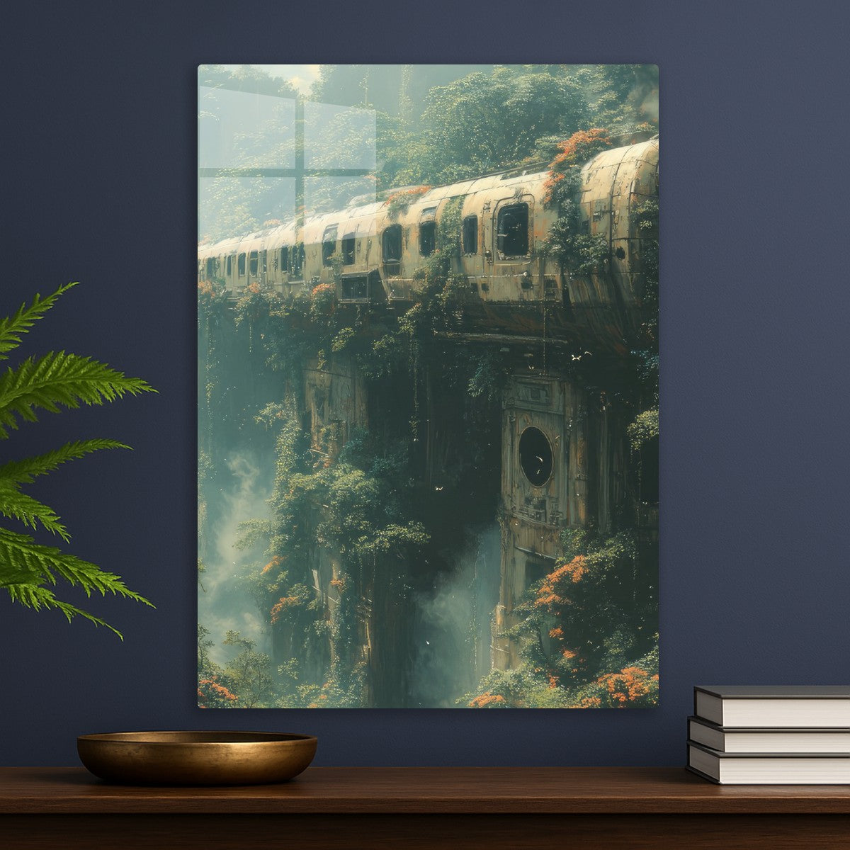 Abandoned Train Above the Jungle