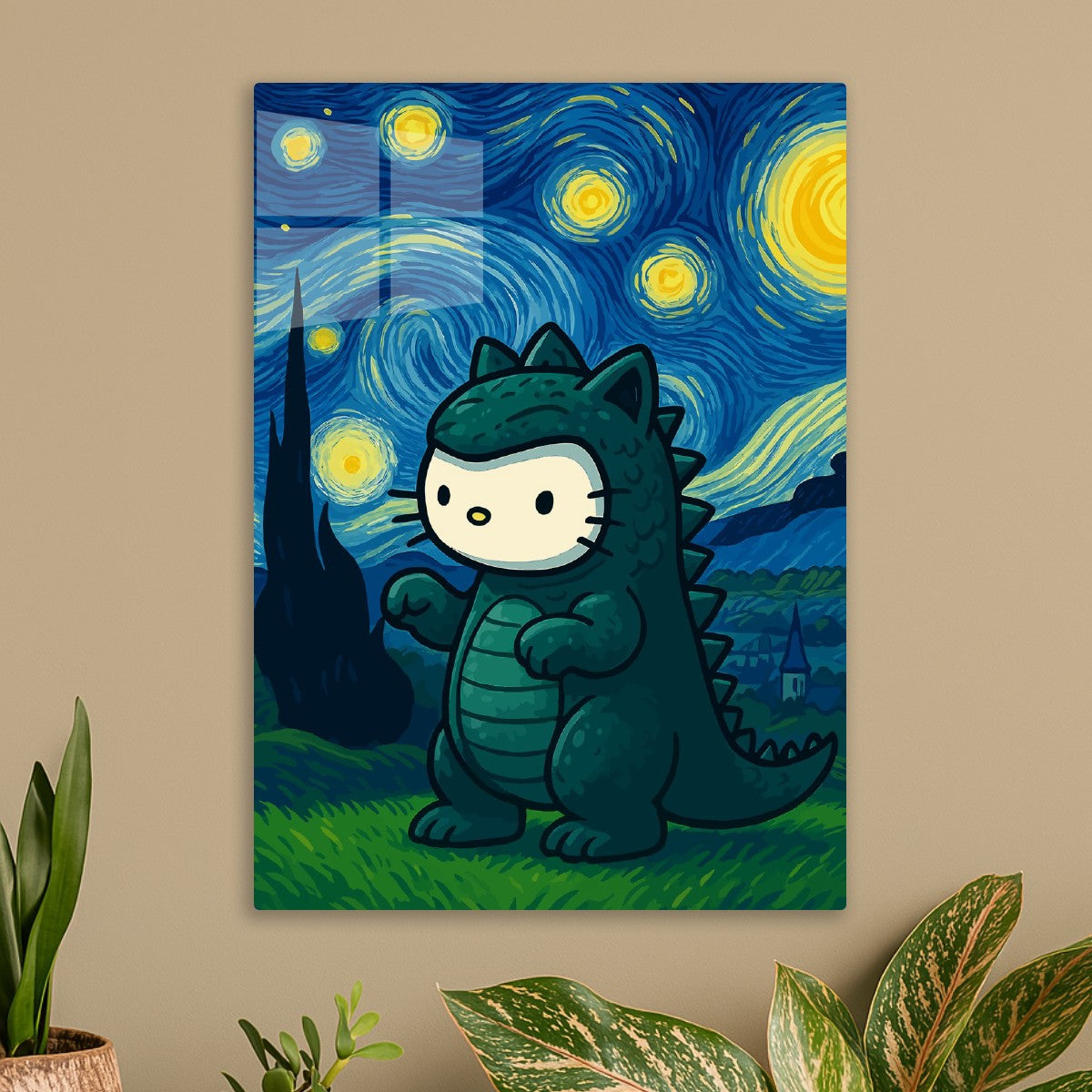 Catzilla starry night