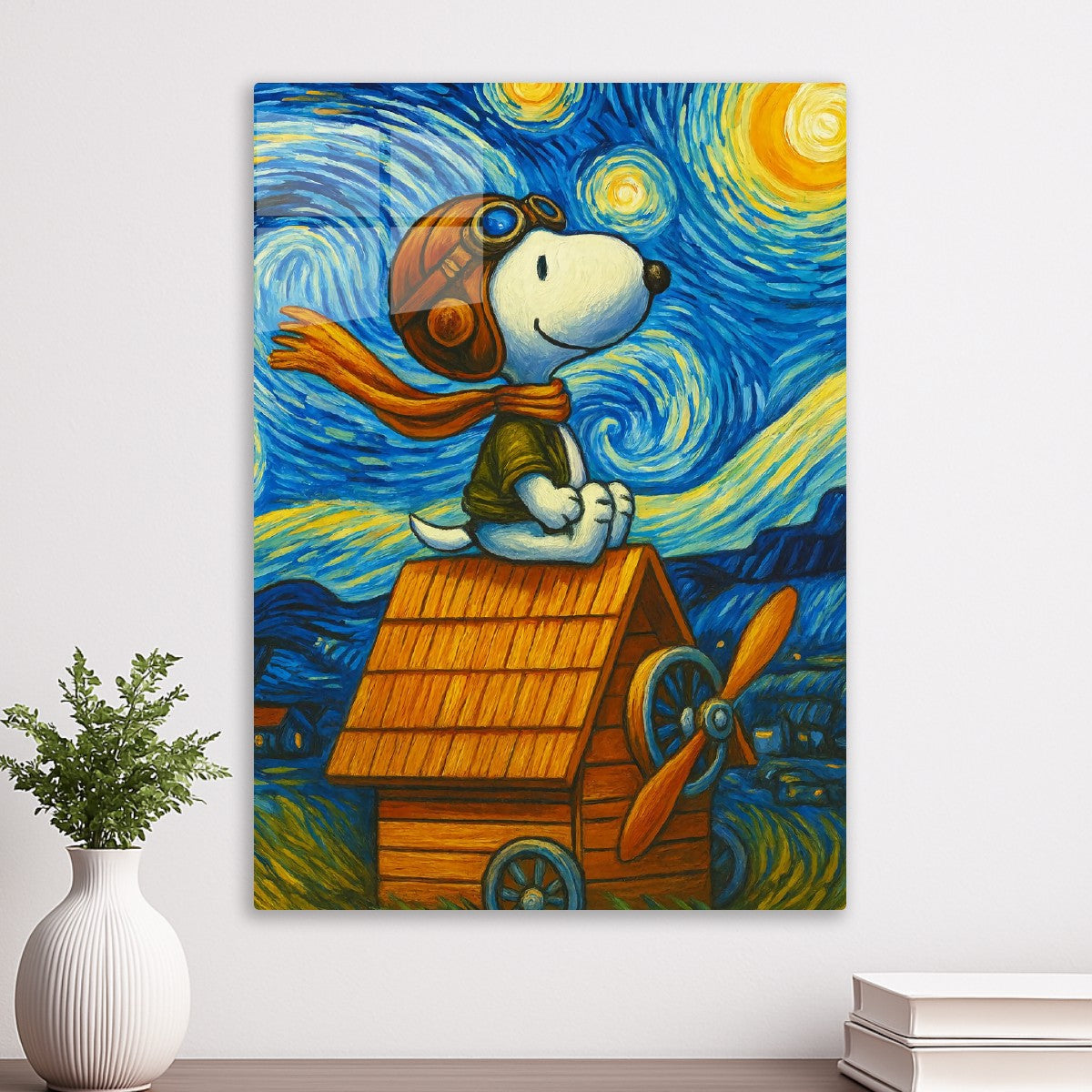 Snoopy Beagle Dog Starry Night
