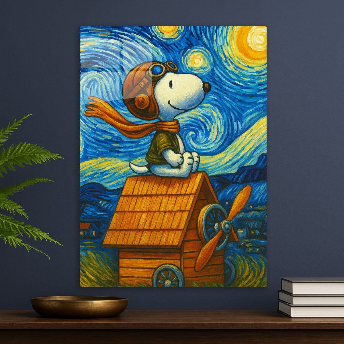 Snoopy Beagle Dog Starry Night