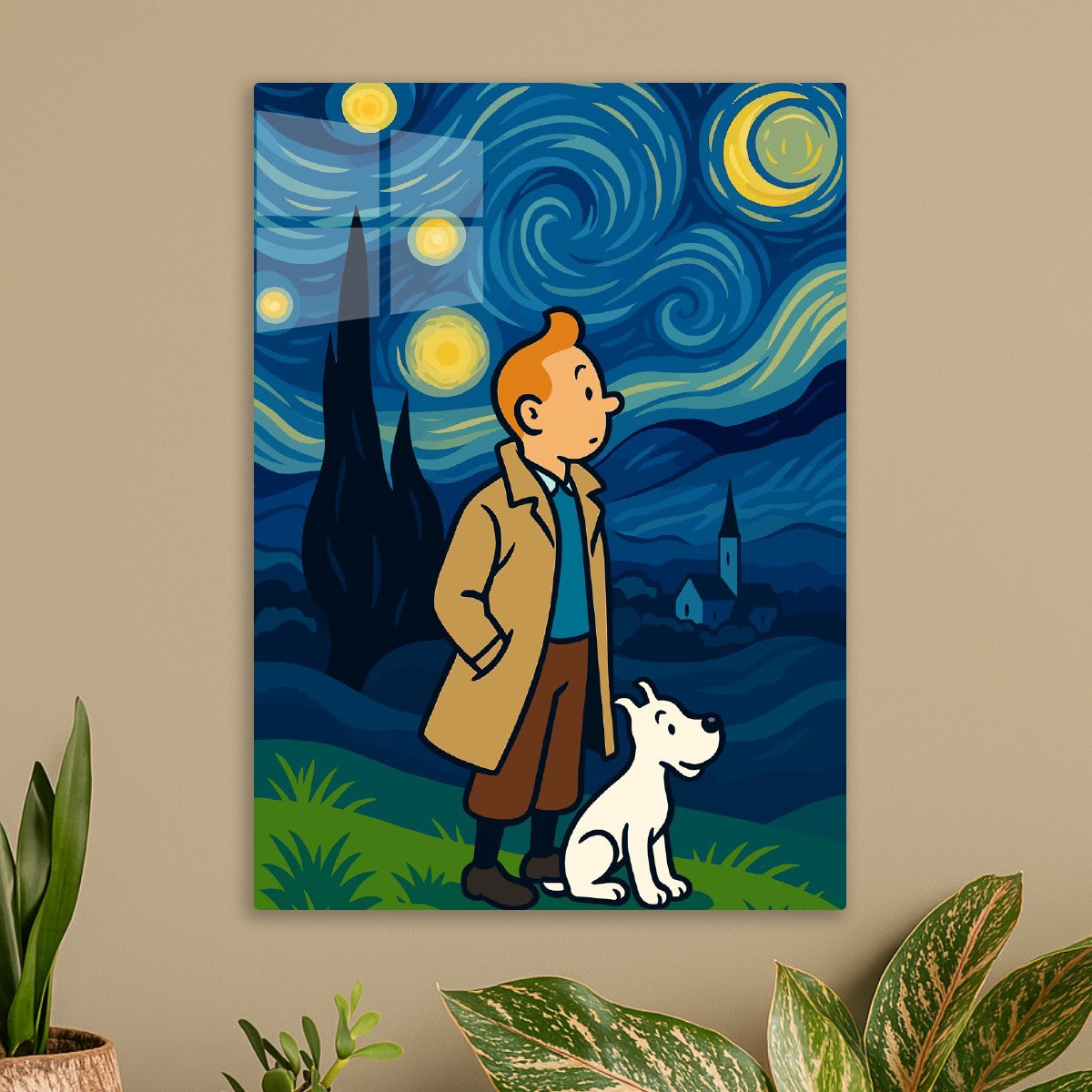 TinTin Boy Adventurer Starry Night