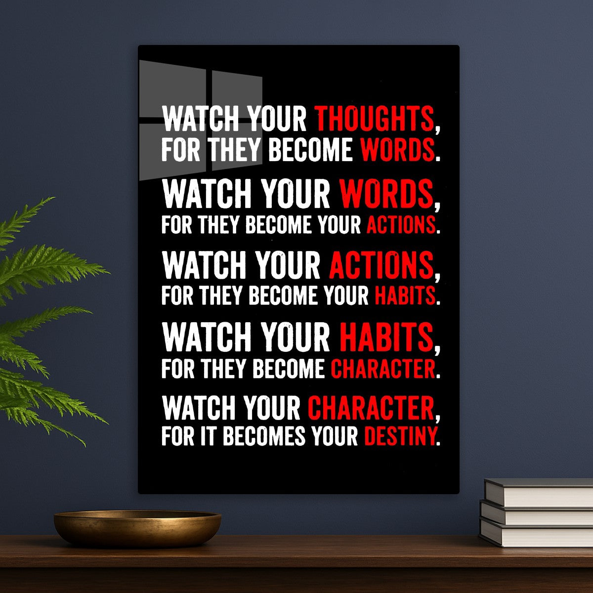 Thoughts, Words, Actions, Habits, Character Quote