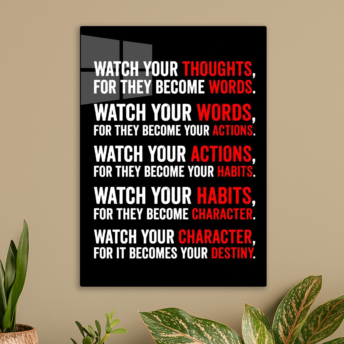 Thoughts, Words, Actions, Habits, Character Quote