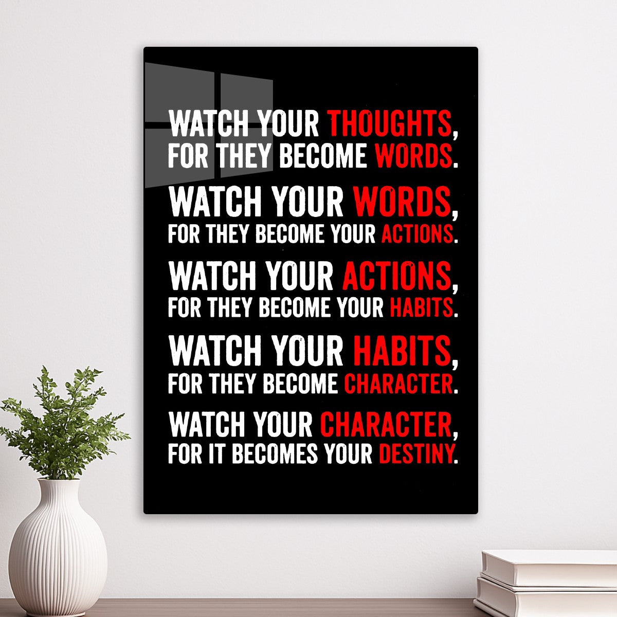 Thoughts, Words, Actions, Habits, Character Quote
