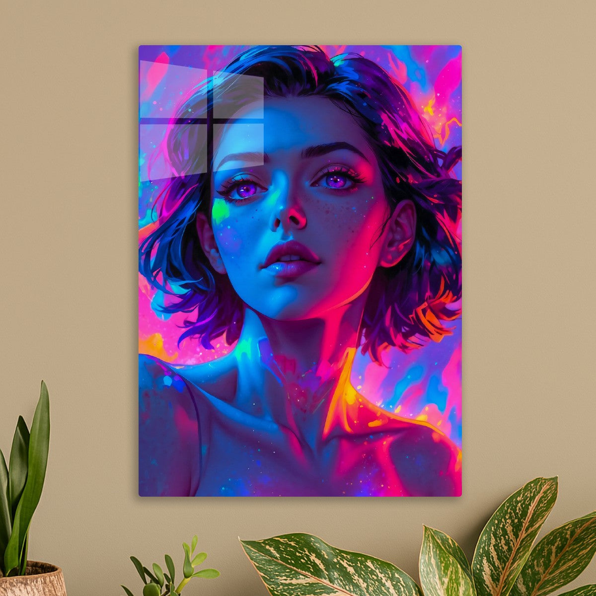 Neon Sexy Girl Portrait