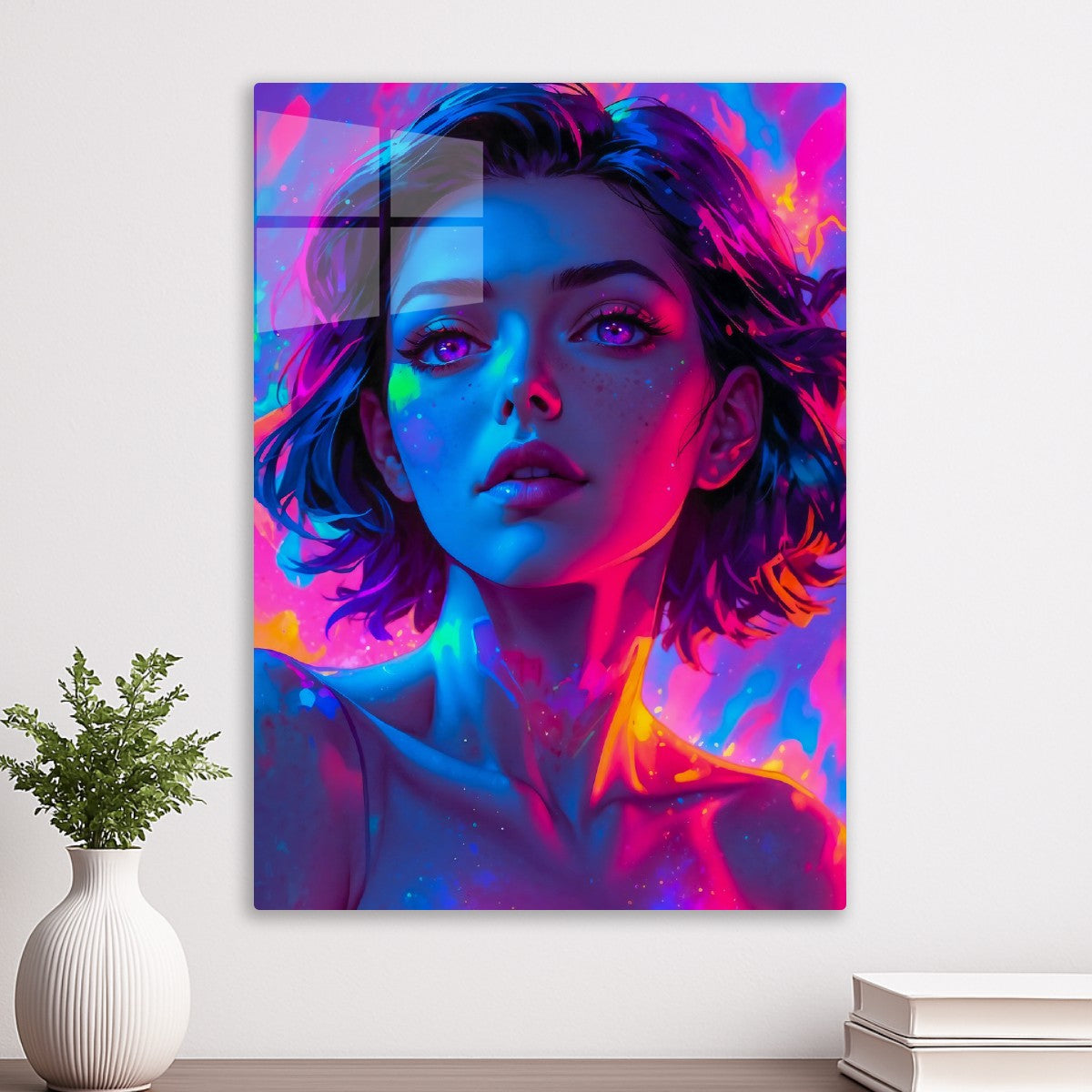 Neon Sexy Girl Portrait