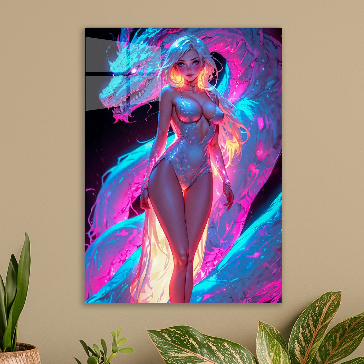 Neon Dragon Woman