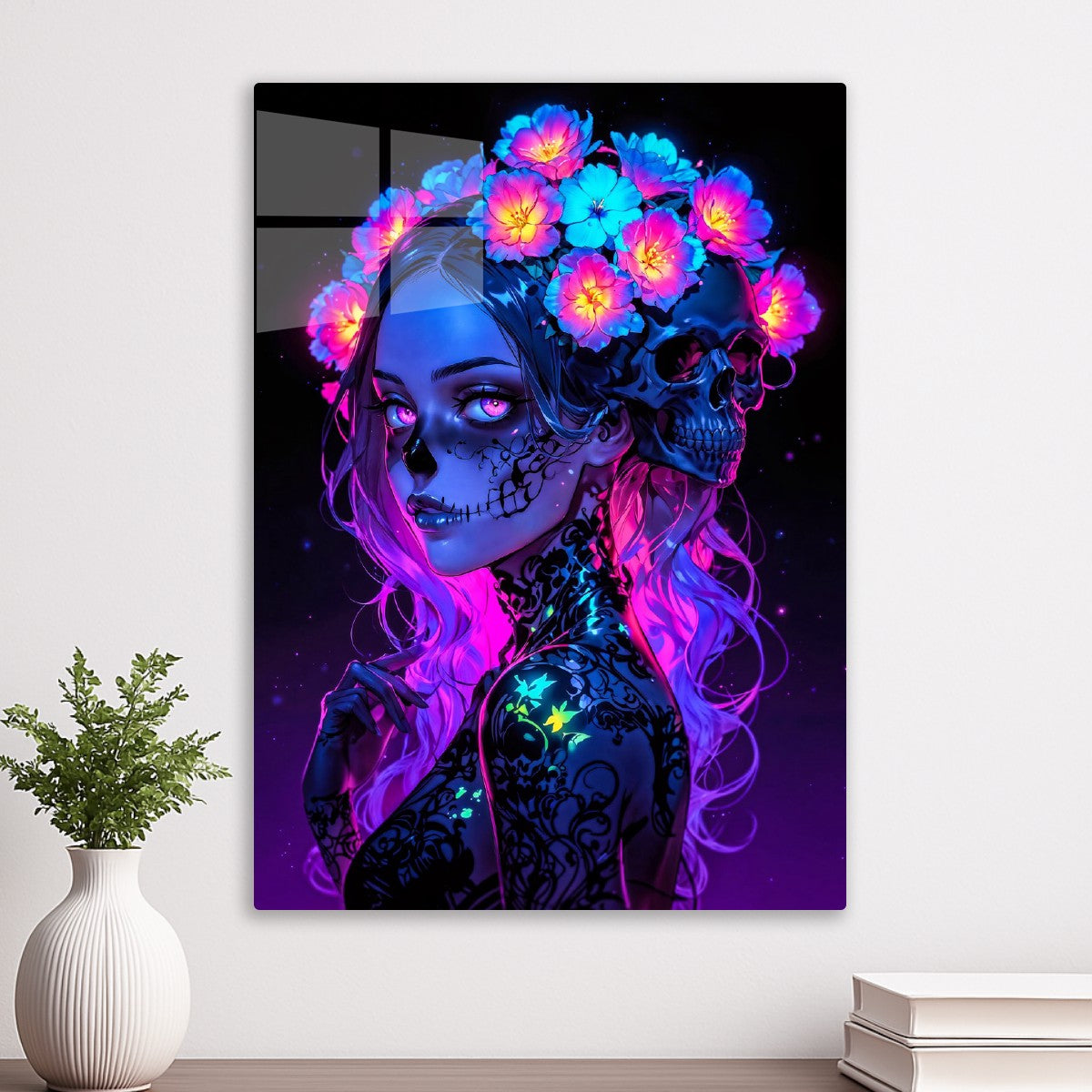Dark Flower Skull Girl