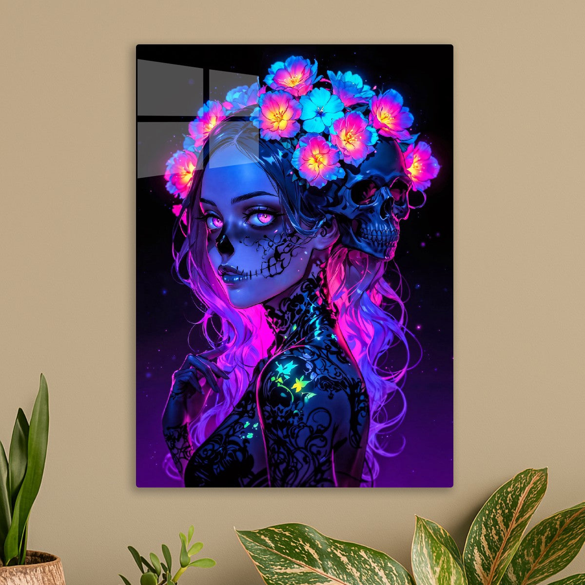 Dark Flower Skull Girl