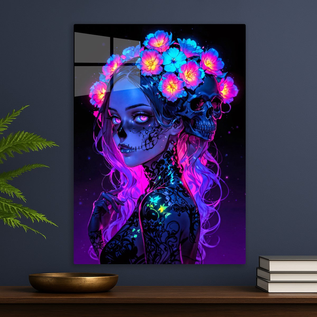 Dark Flower Skull Girl