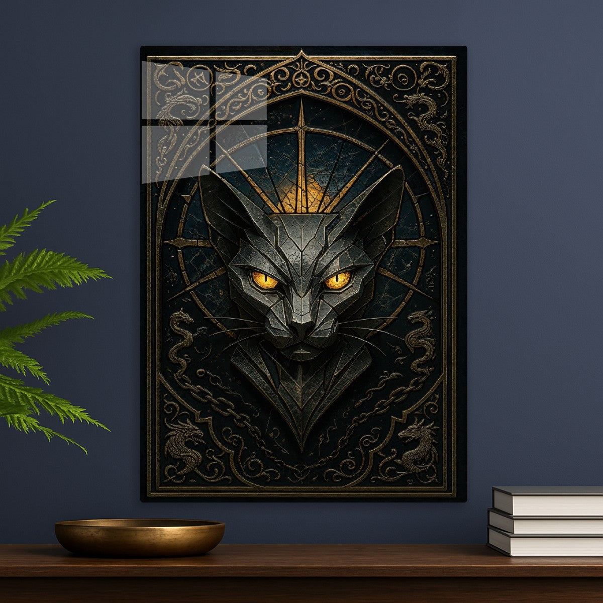 Gothic Golden Eyed Cat