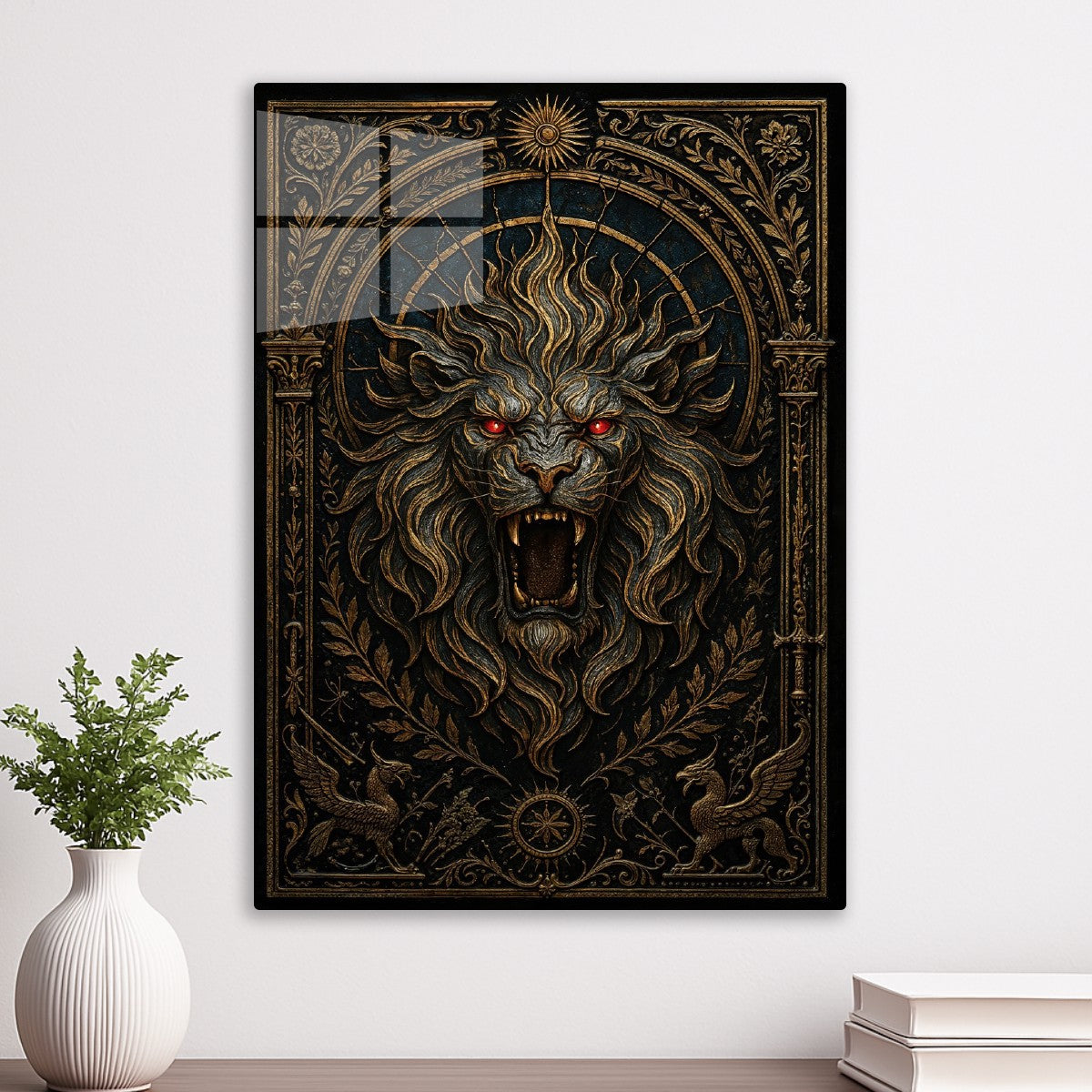 Roaring Lion Gothic Demon Head