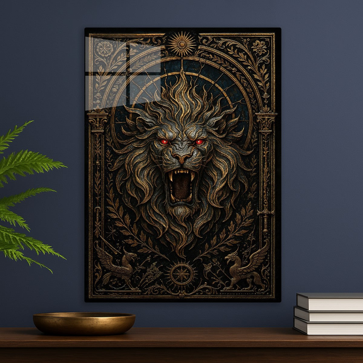Roaring Lion Gothic Demon Head