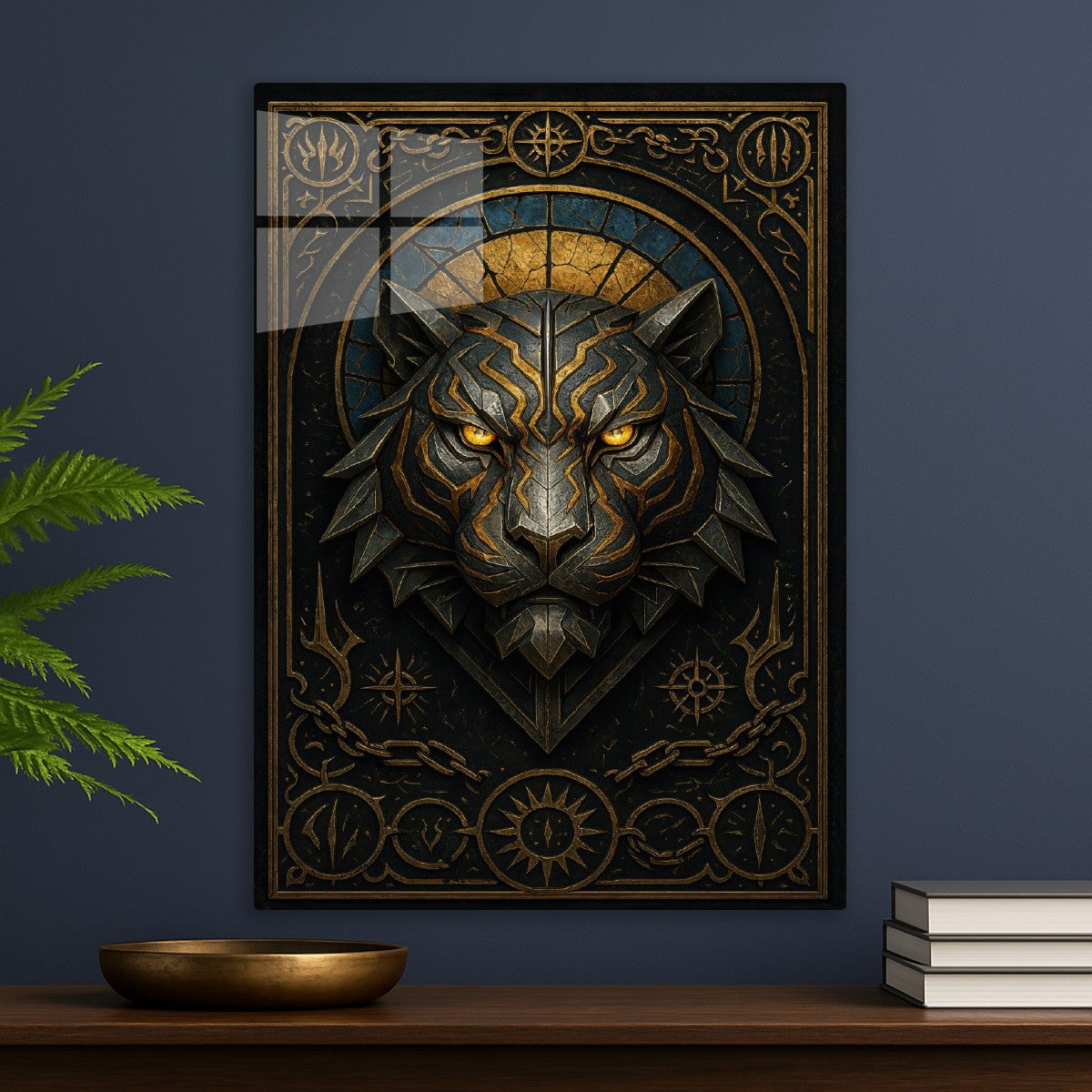 Epic Tiger Head in Chains