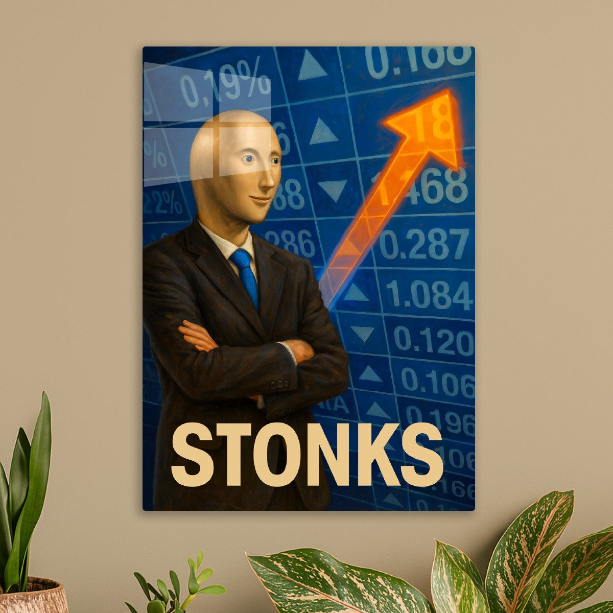 Stonks Meme Crypto Man