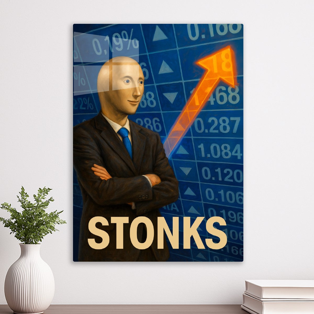 Stonks Meme Crypto Man