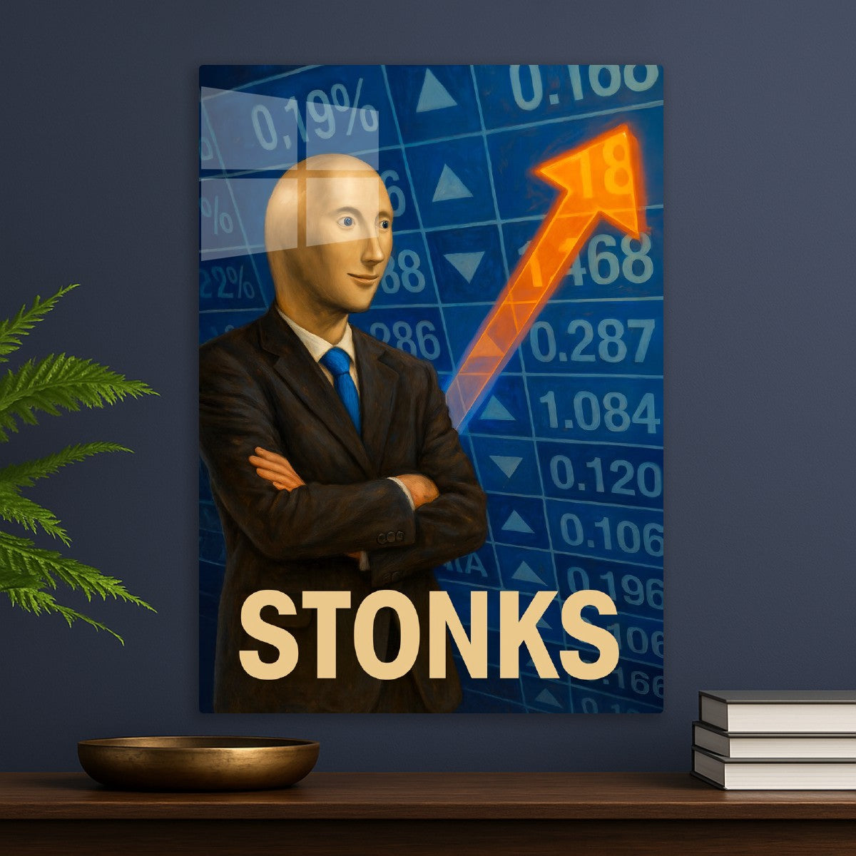 Stonks Meme Crypto Man