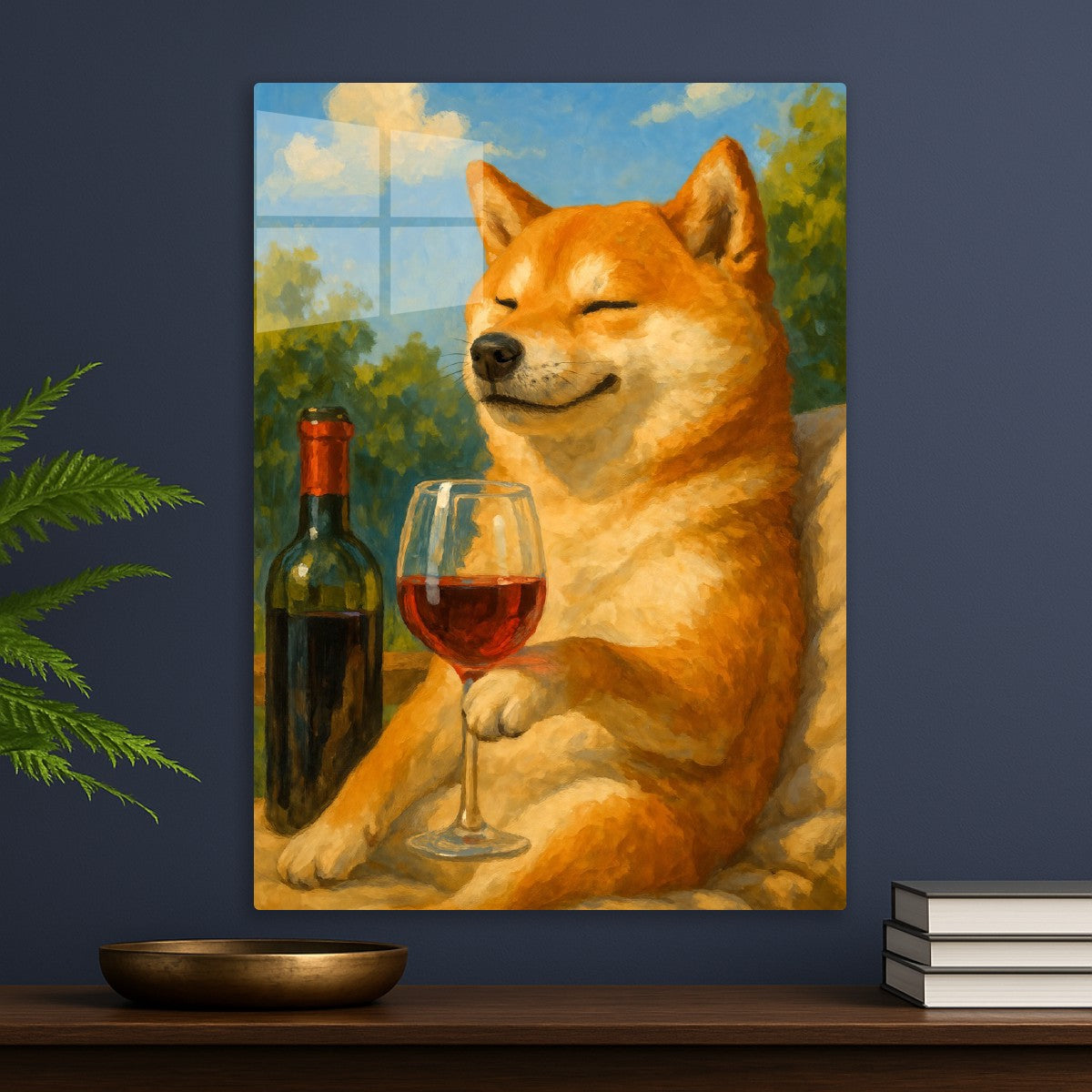 Shiba Inu Wine Time Funny Doge
