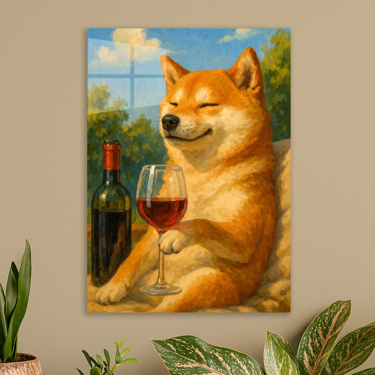 Shiba Inu Wine Time Funny Doge