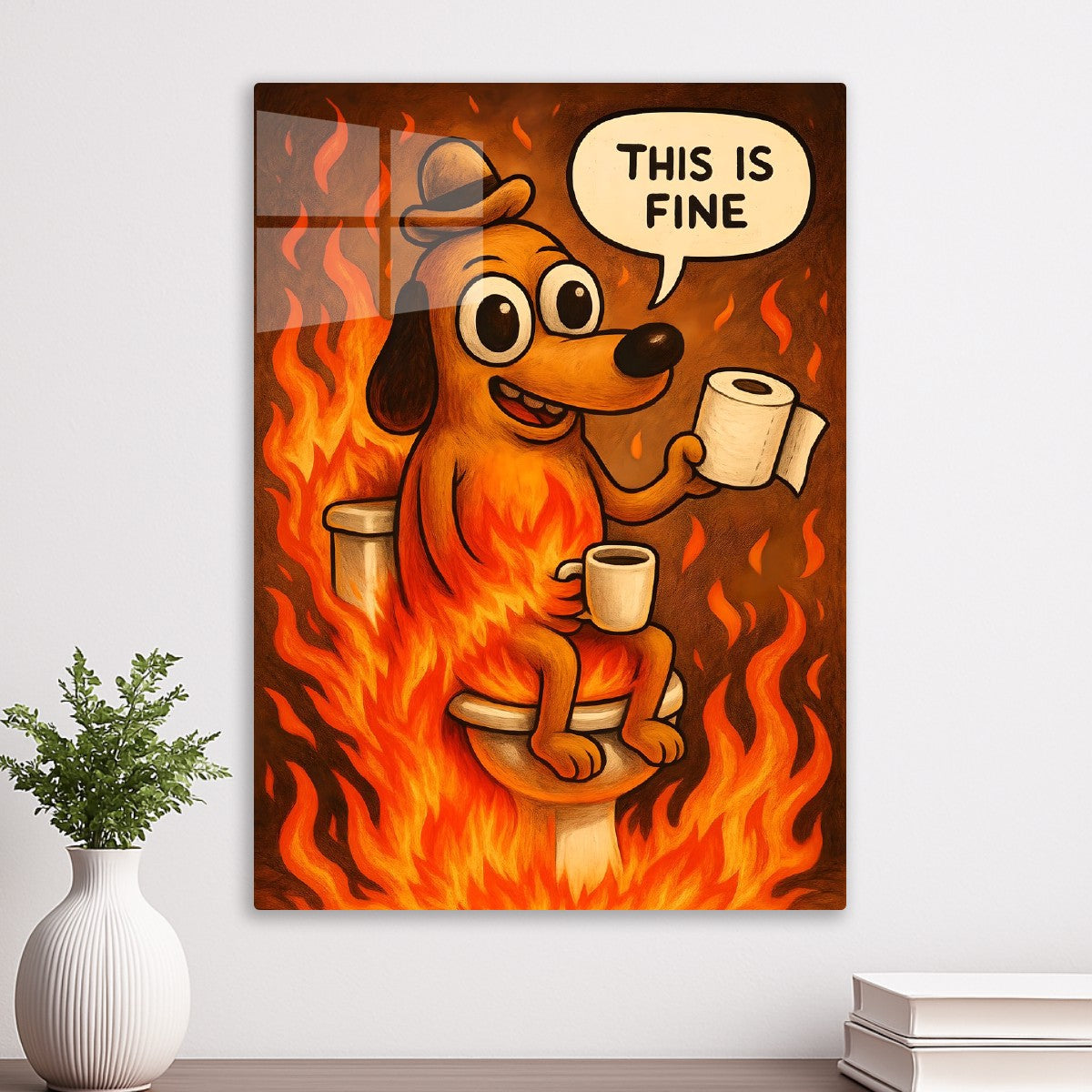 This Is Fine Toilet Meme