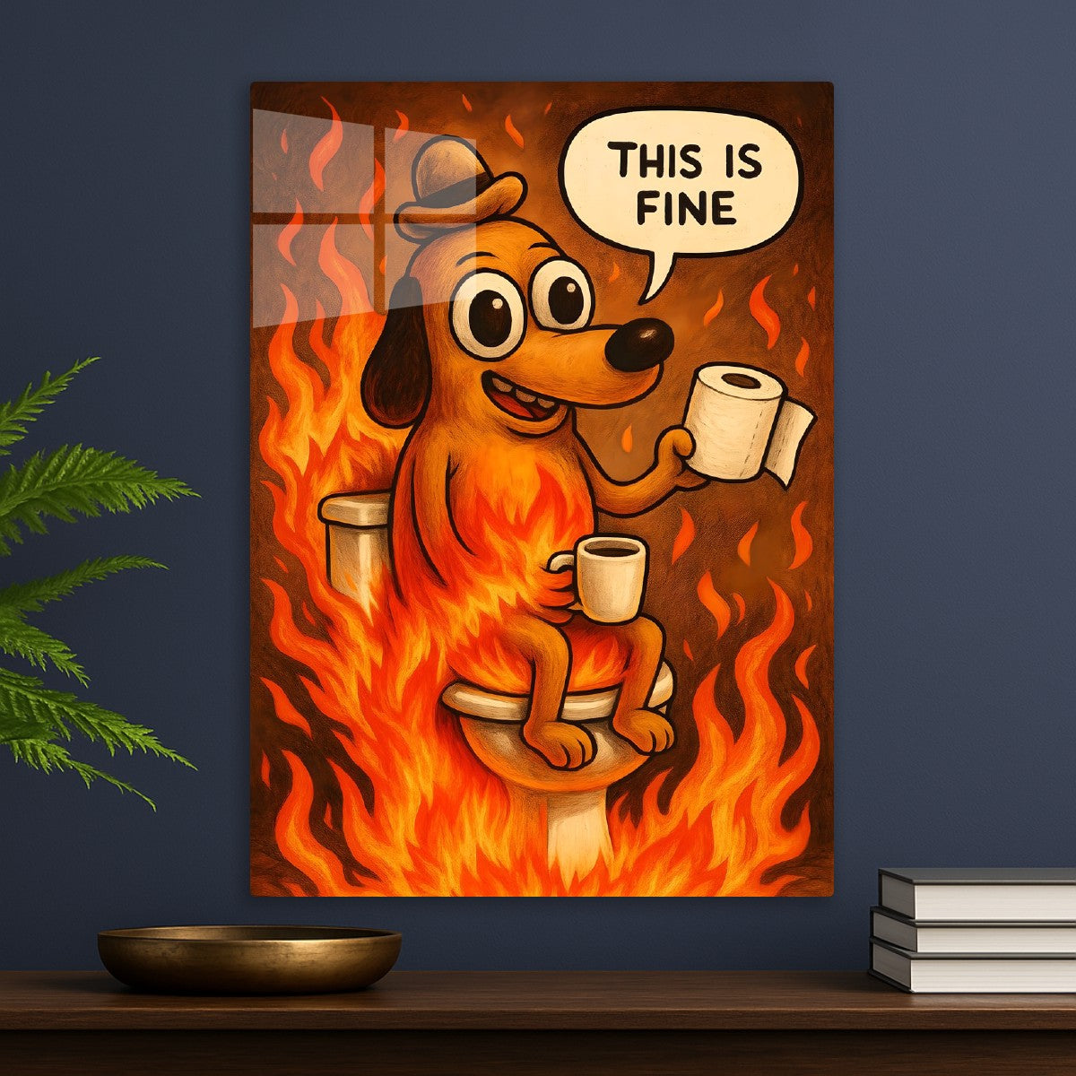 This Is Fine Toilet Meme