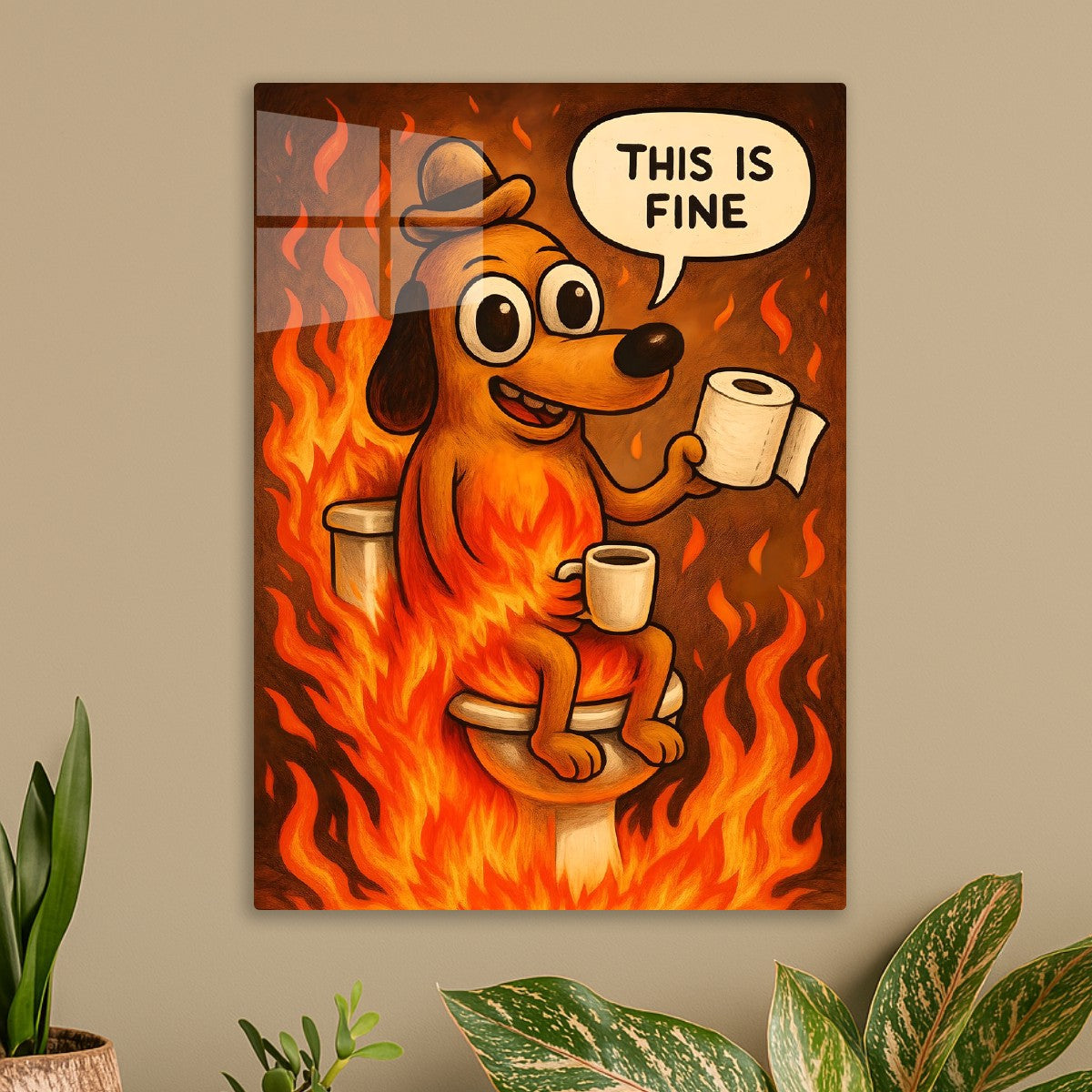 This Is Fine Toilet Meme