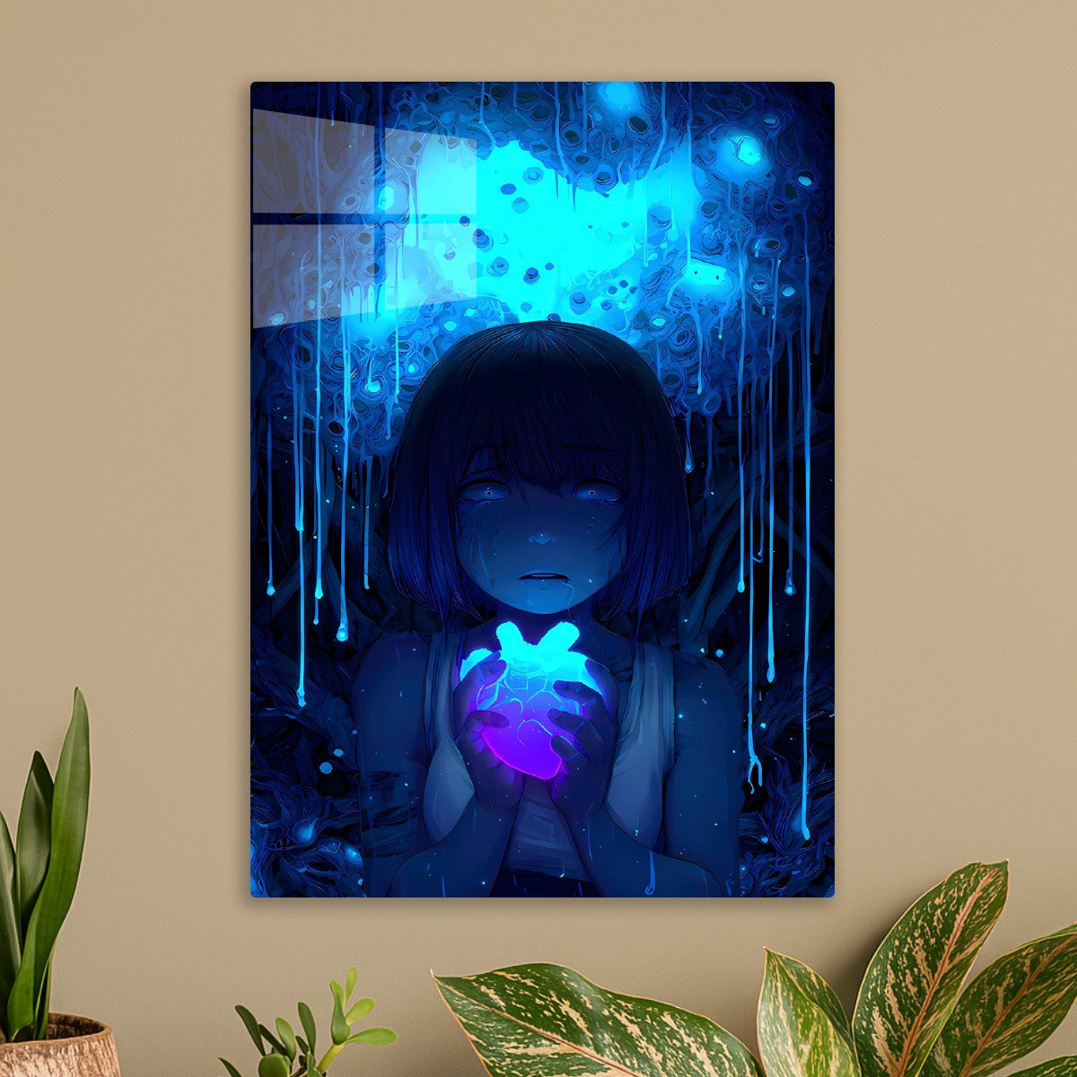 Neon Anime Girl Horror 