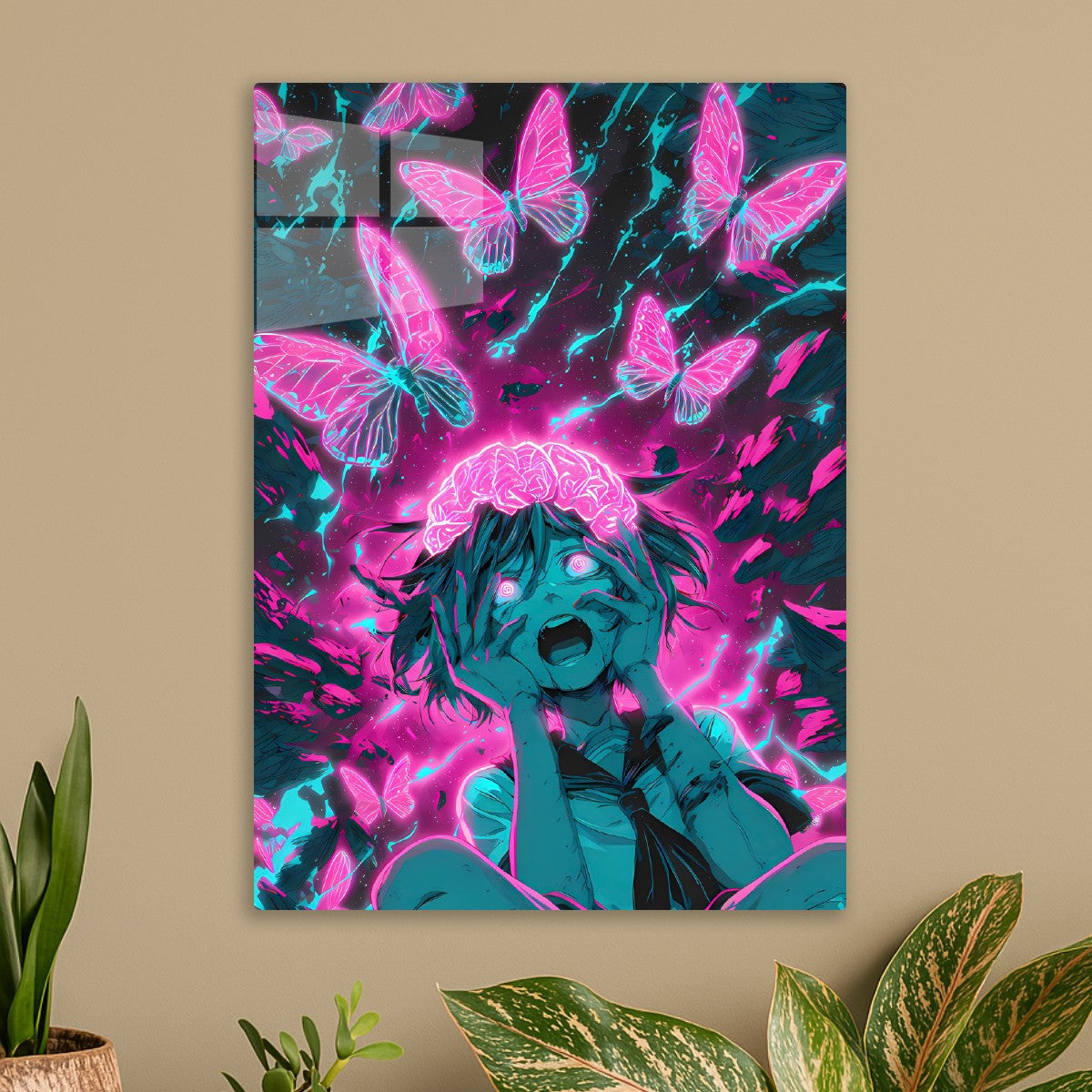 Neon Anime Girl Horror 