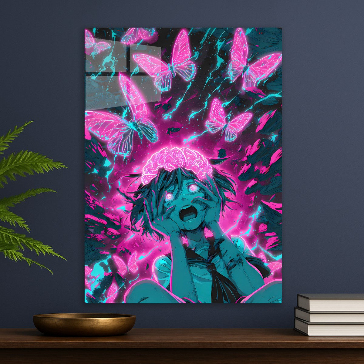 Neon Anime Girl Horror 