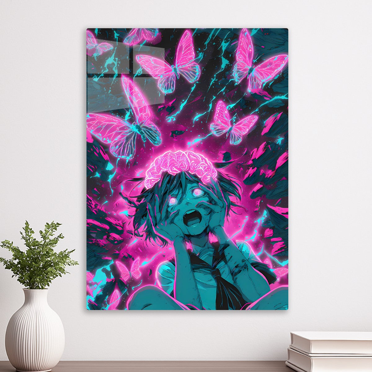 Neon Anime Girl Horror 