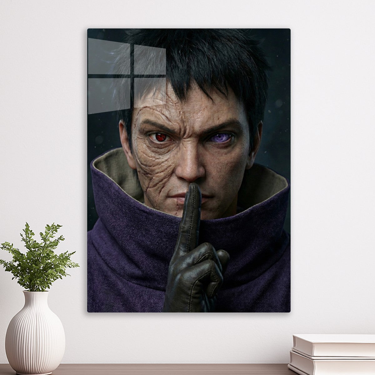 Obito Uchiha realistic portrait, Naruto Shippuden