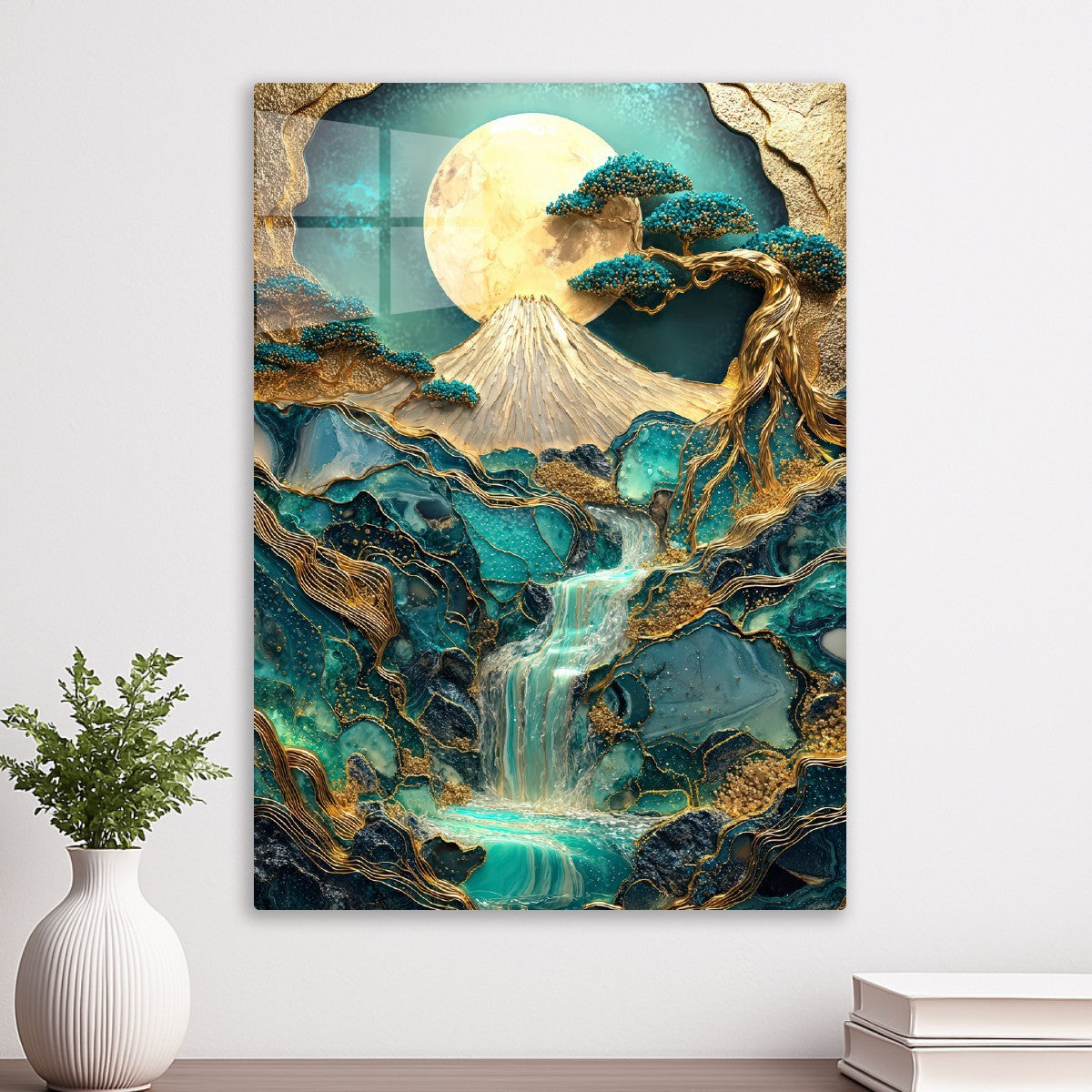 Golden Sun Japanese Landscape