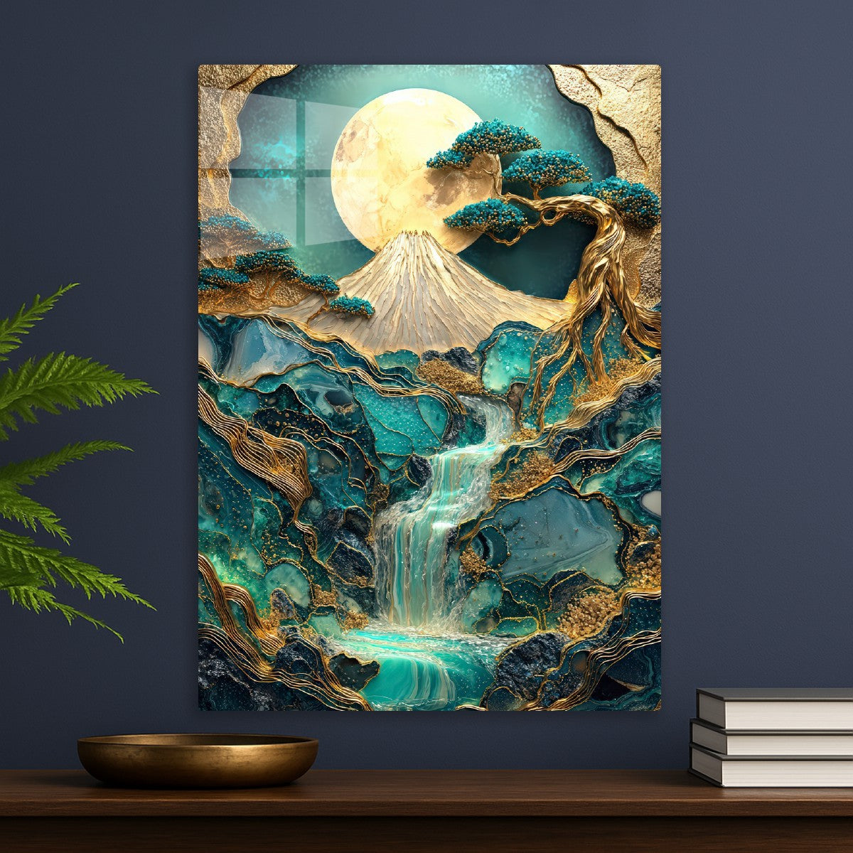 Golden Sun Japanese Landscape