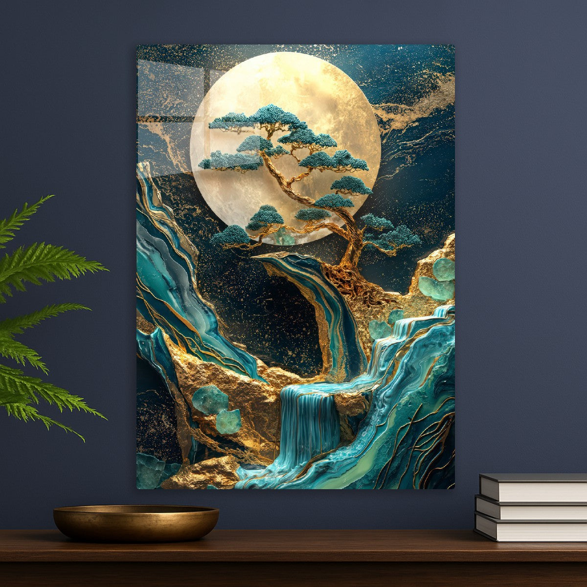 Golden Sun Japanese Tree Landscape