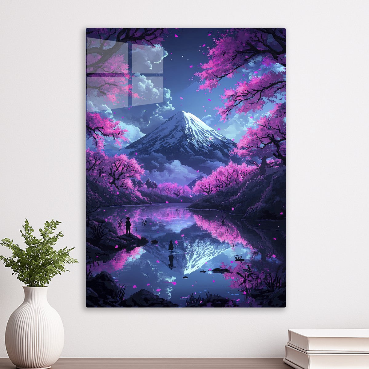 Neon Japanese Mount Fuji Landscape