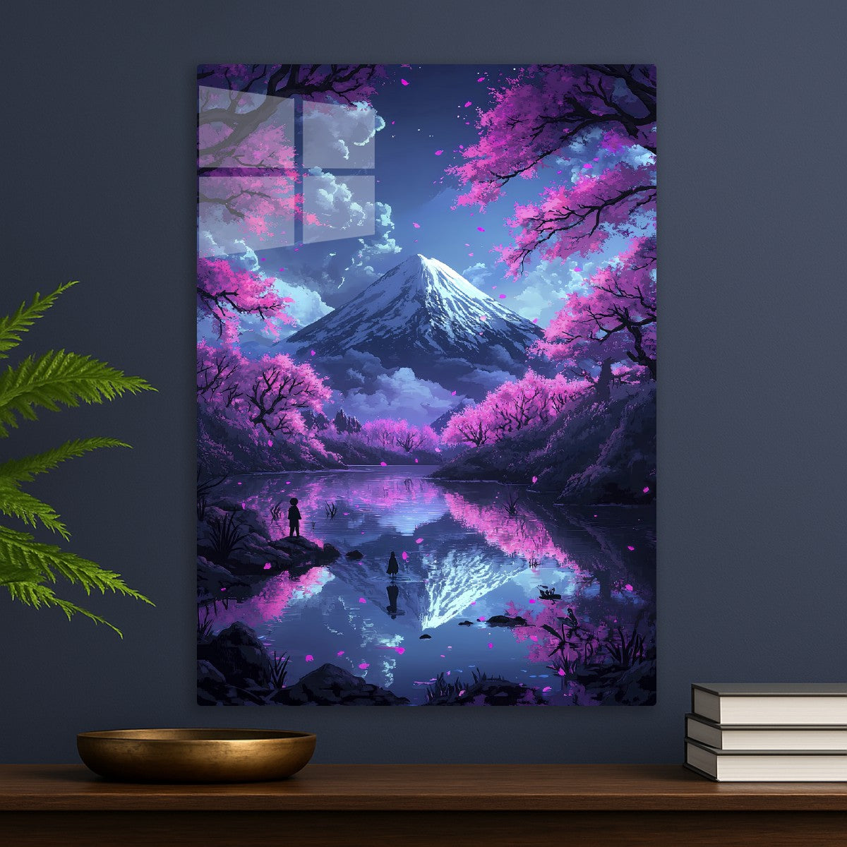 Neon Japanese Mount Fuji Landscape