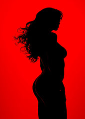 Bold Red Silhouette
