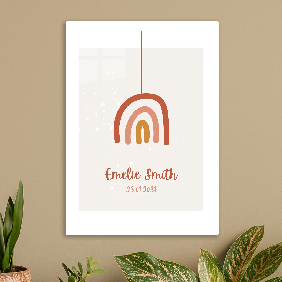 Boho Rainbow Birth Print 