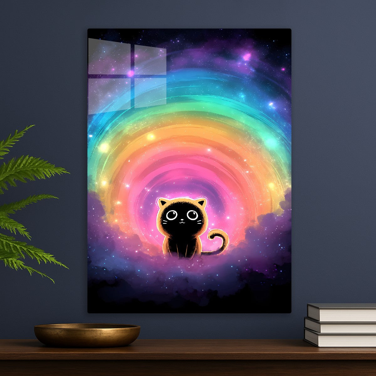 Cute Cat Kitten Rainbow Space