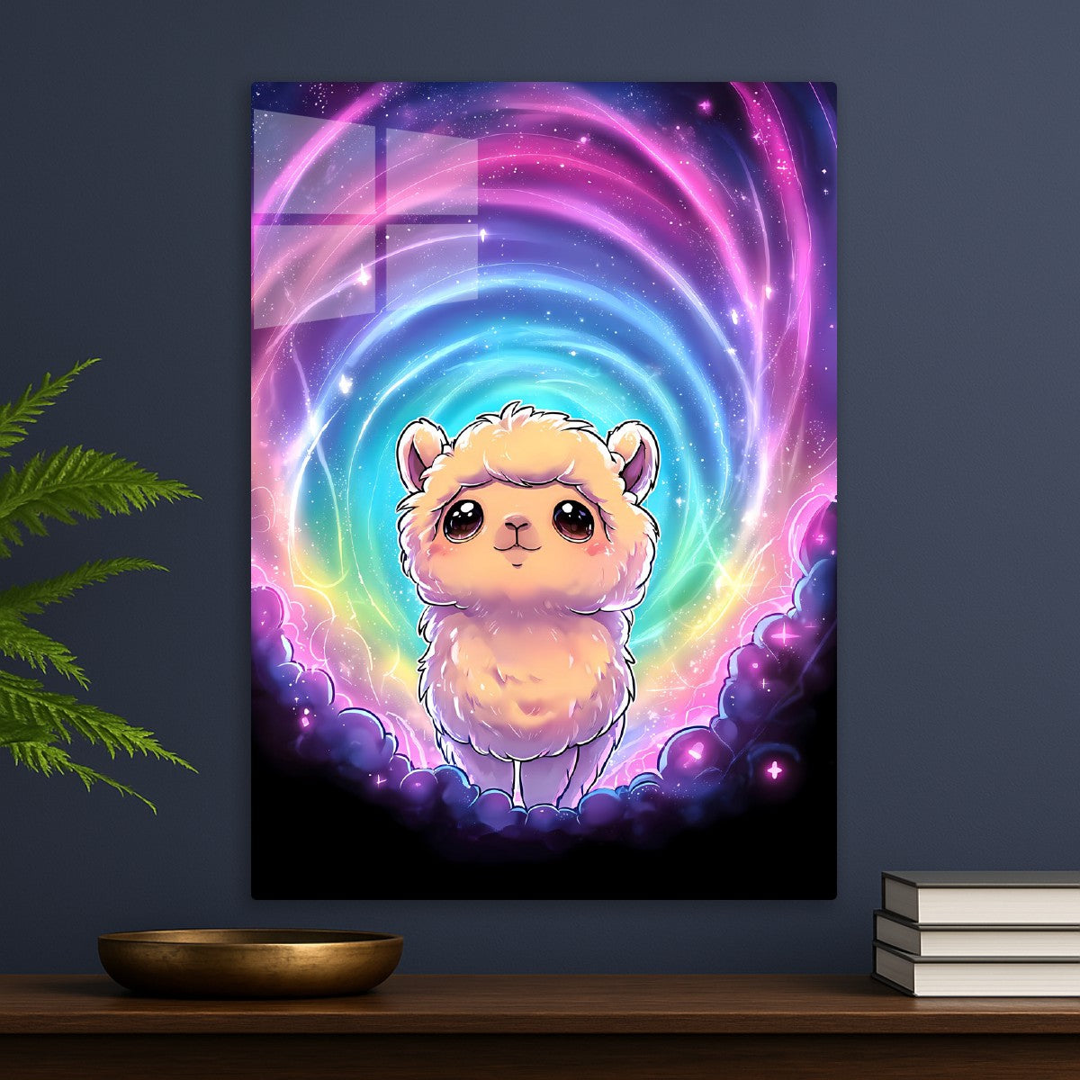 Cute Alpaca Rainbow Space