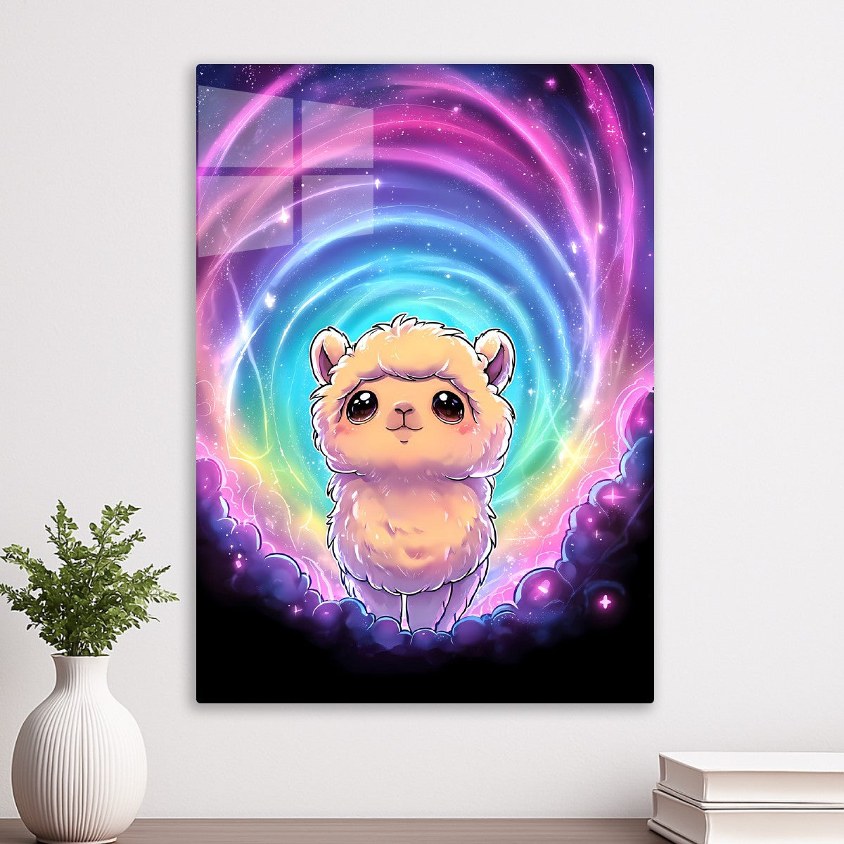 Cute Alpaca Rainbow Space