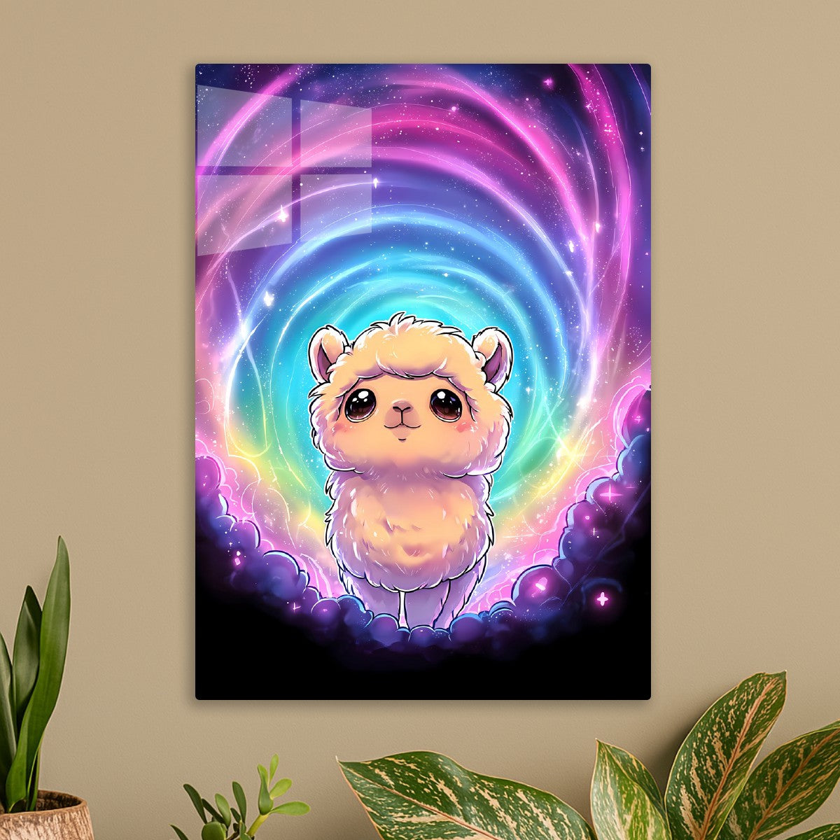 Cute Alpaca Rainbow Space