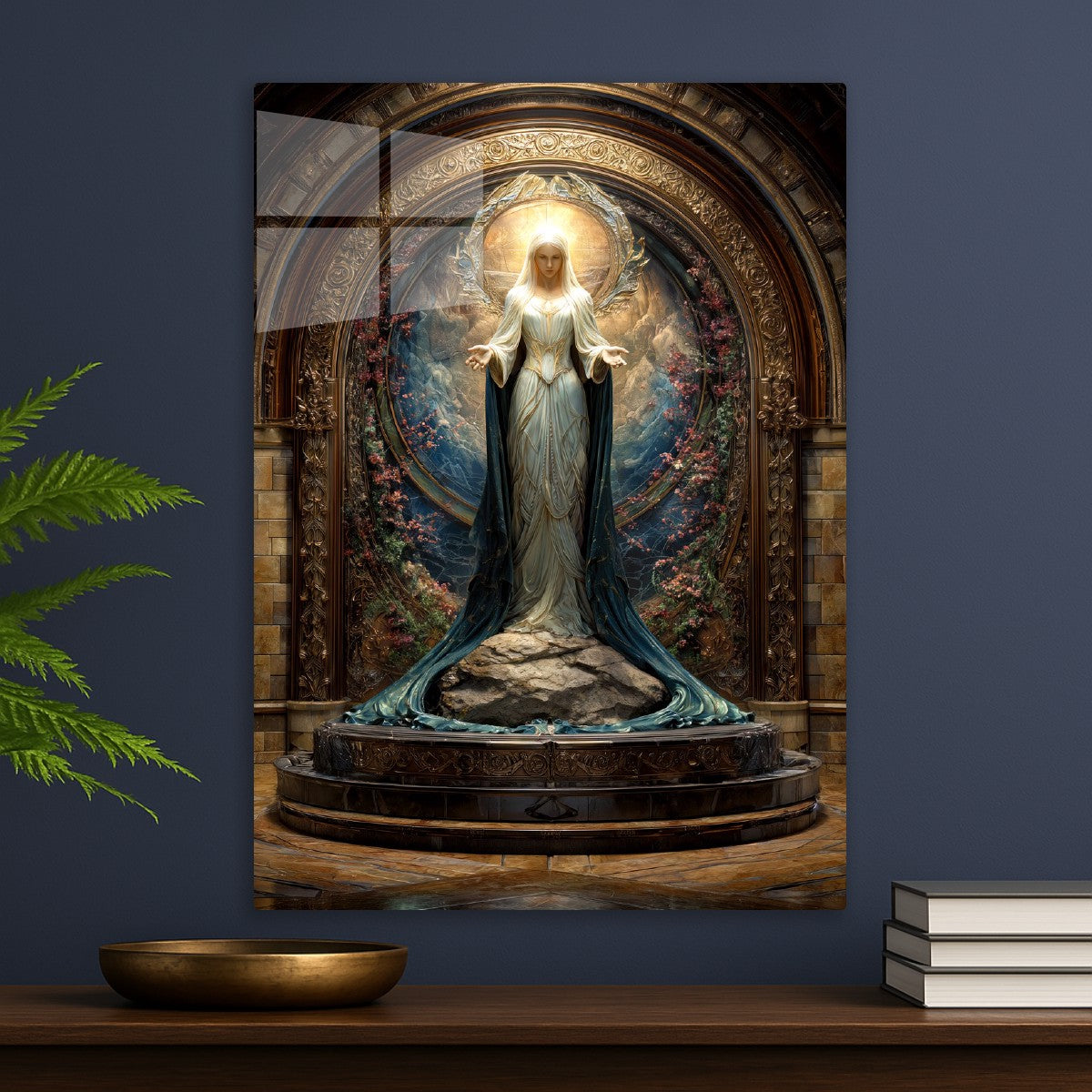 Goddess Statue In A Hall