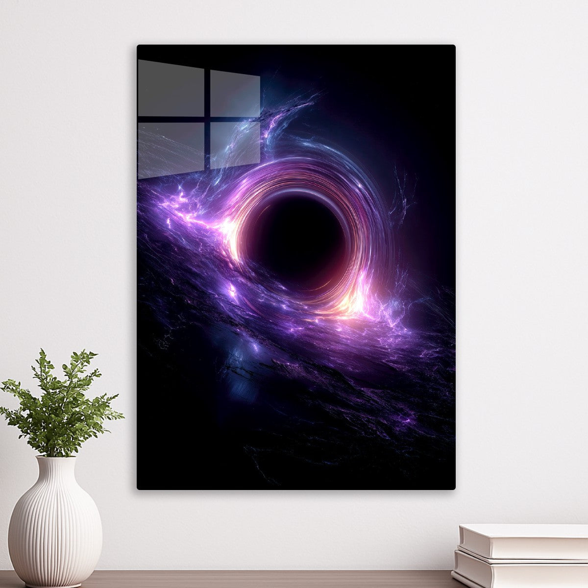 Black Hole Purple Energy Flow